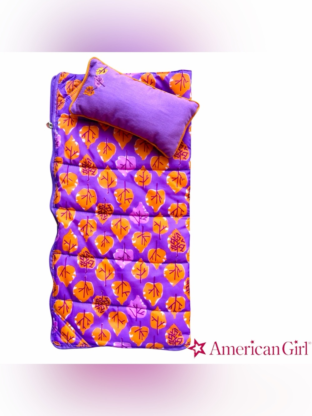 American girl Truly Me The Adventure Sleeping Bag with pillow- RETIRED